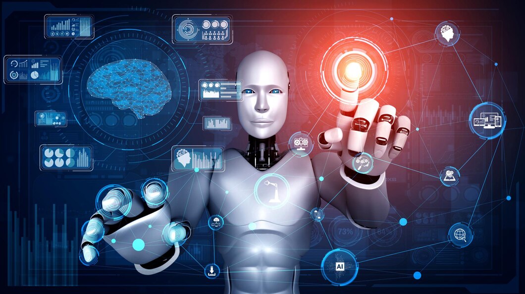 ai-humanoid-robot-touching-virtual-hologram-screen-showing-concept-ai-brain_31965-27834
